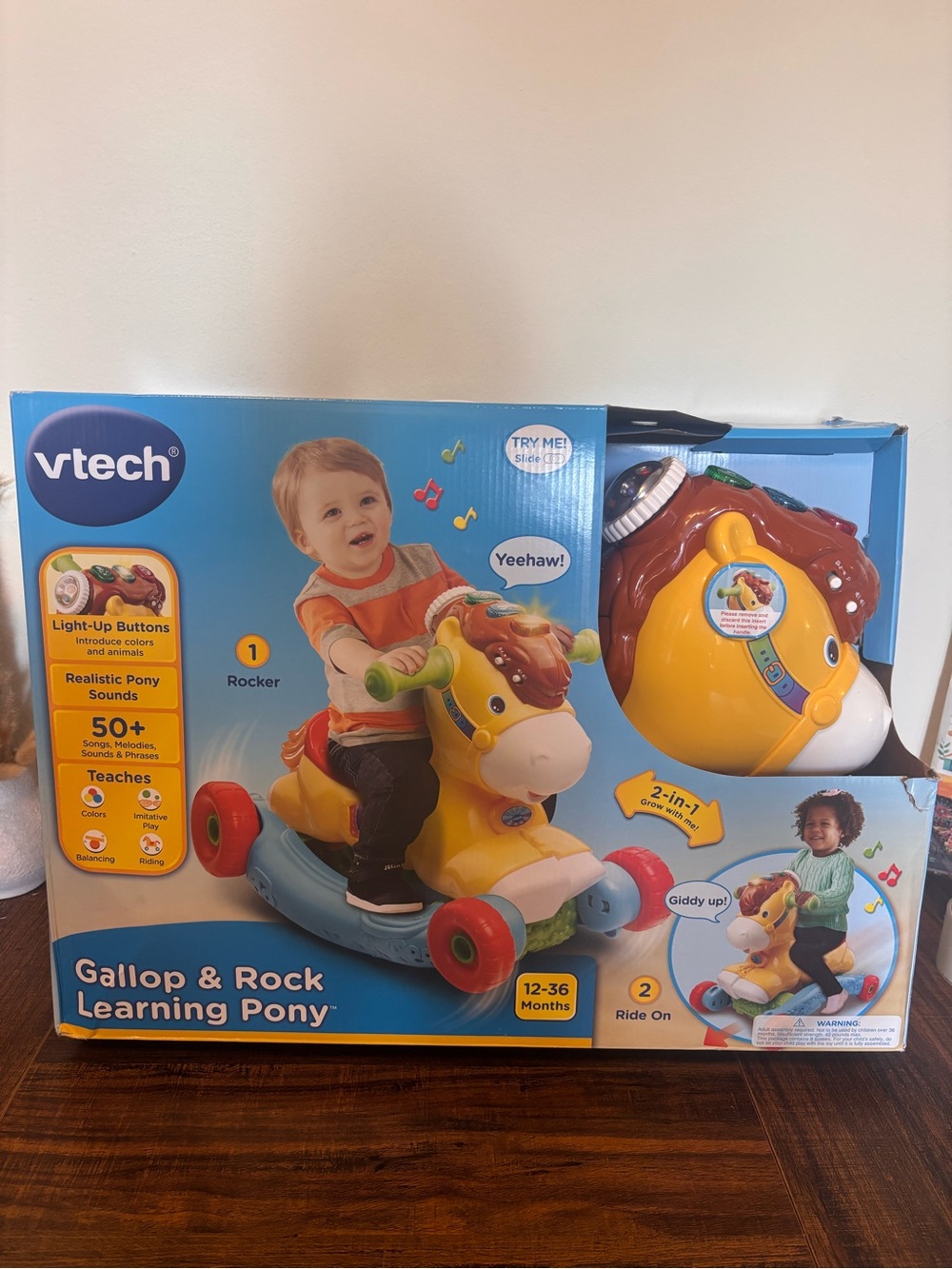 VTech Gallop & Rock Learning Pony - Yellow Interactive Ride-On Toy